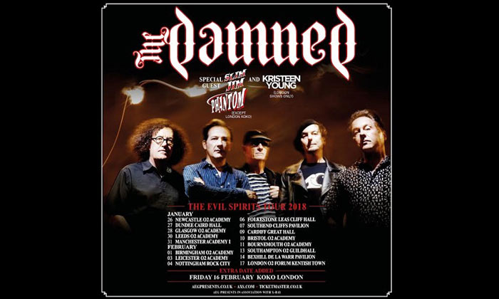 The Damned - Leas Cliff Hall, Folkestone 6.2.2018 Live Review