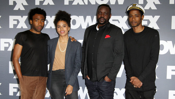 The cast of comedy series 'Atlanta', also honoured at the event