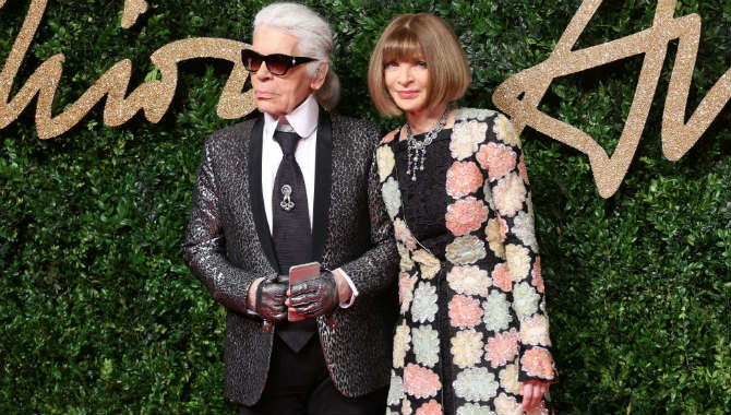 Karl Lagerfeld and Anna Wintour