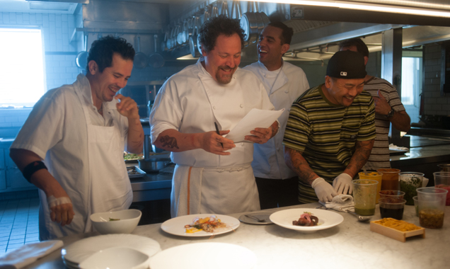 John Leguizame, Jon Favreau, Bobby Cannavale and Roy Choi