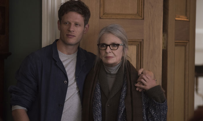 Diane with her onscreen son James Norton