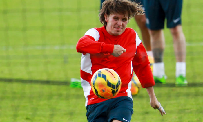 Mark Owen at Soccer Aid 2014 training