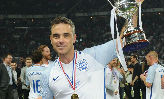 Robbie Williams at Soccer Aid 2016