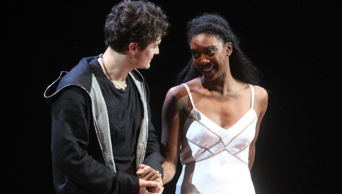 Orlando Bloom and Condola Rashad in Romeo and Juliet