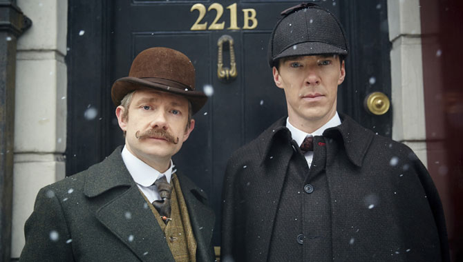 Martin Freeman and Benedict Cumberbatch in 'The Abominable Bride'
