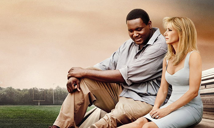 Michael Oher and Sandra Bullock in 'The Blind Side'