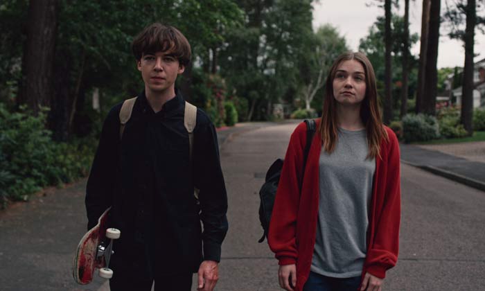 Alex Lawther and Jessica Barden in 'The End of the F***ing World'