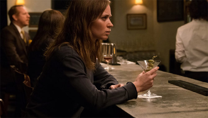 Emily Blunt's character sipping on a Martini in The Girl On The Train