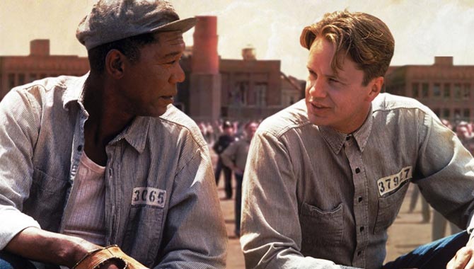 Morgan Freeman and Tim Robbins in The Shawshank Redemption