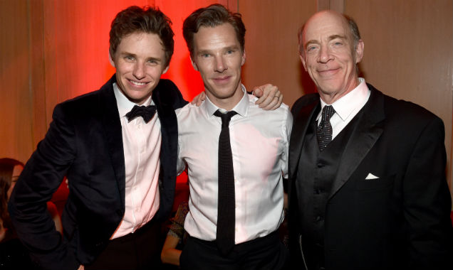 Eddie Redmayne, Benedict Cumberbatch and JK Simmons at Palm Springs Film Festival