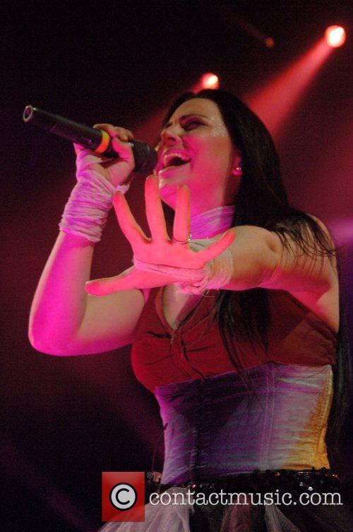 Amy Lee of Evanescence performing live in concert