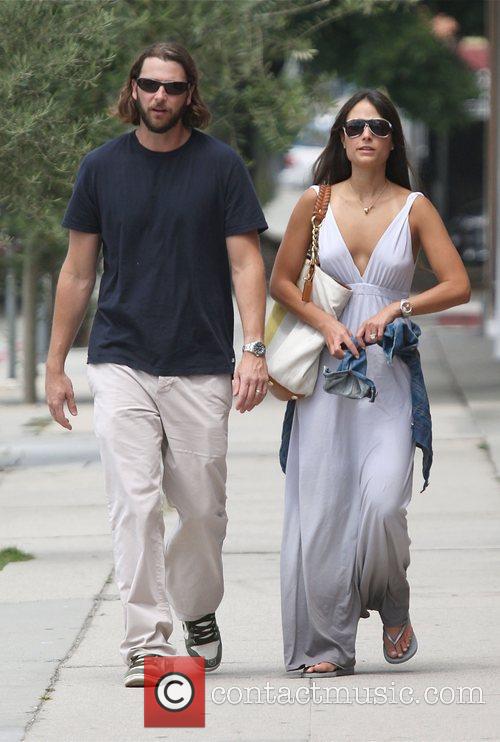 Jordana Brewster with her boyfriend taking a stroll
