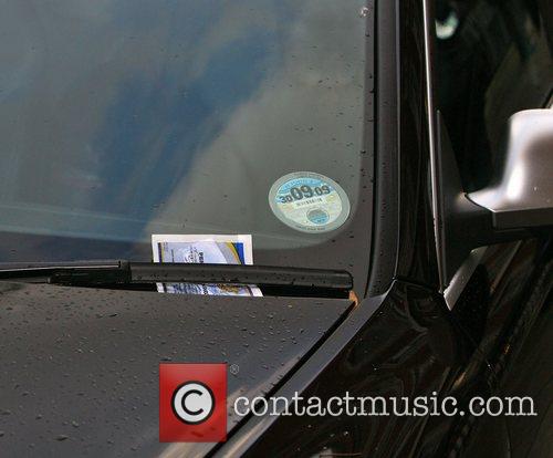 A parking ticket on the car of Gordon