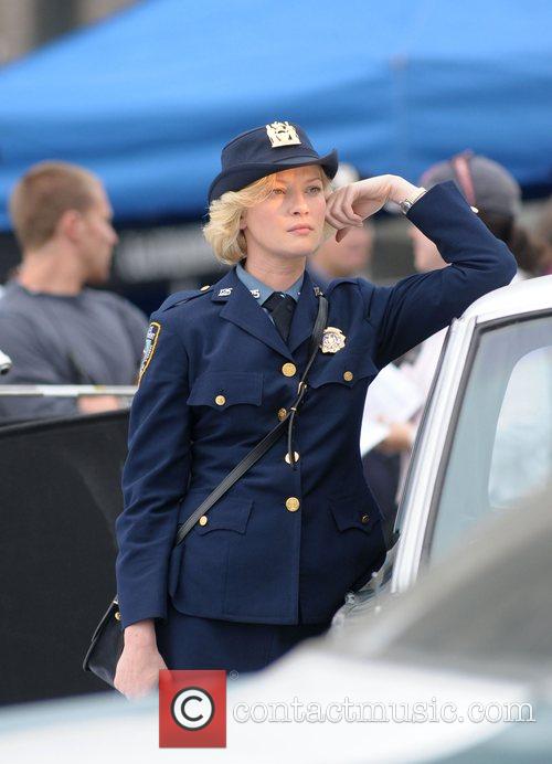 Gretchen Mol On The Set Of Life On Mars Filming At