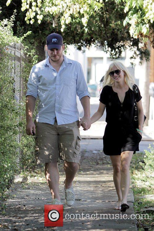 Anna Faris and husband Chris Pratt leaving The