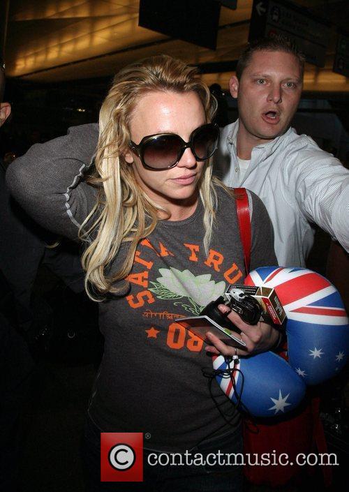 Britney Spears arrives at LAX 
airport from her Australian tour