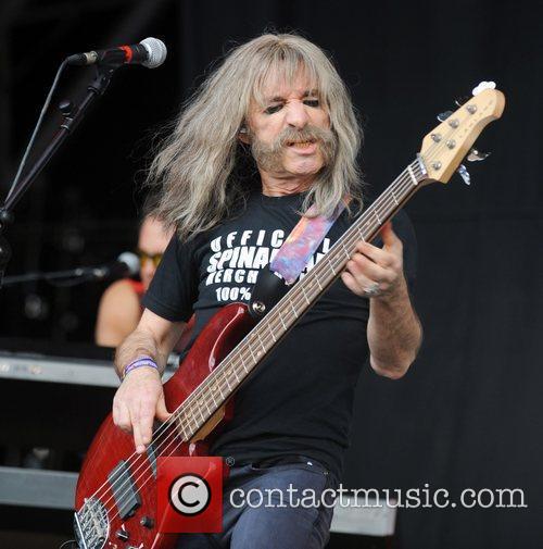 Derek Smalls performing with Spinal Tap at Glastonbury