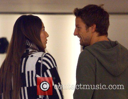 Jenson Button and Jessica Michibata out shopping in