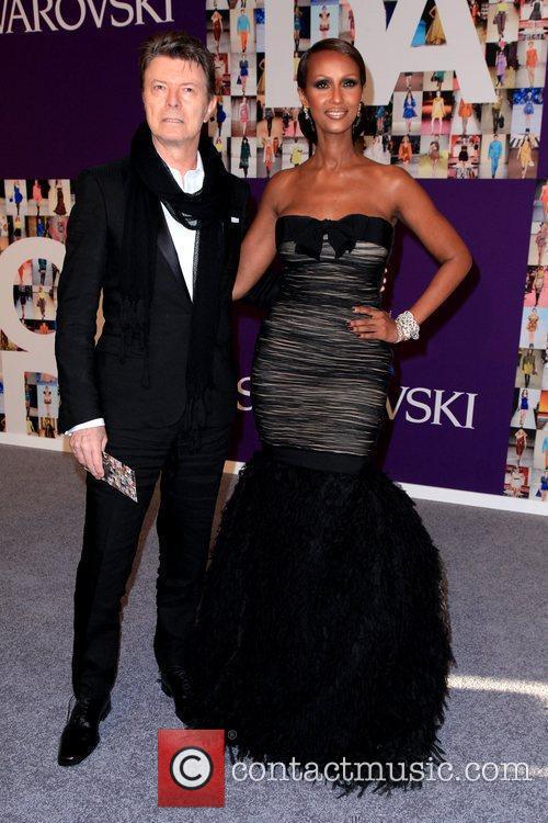 The often elusive Bowie and his wife attending a New York fashion awards show in 2010