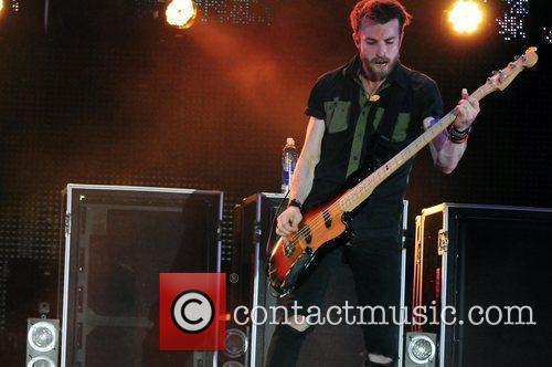 Jeremy Davis of Paramore performs on stage during