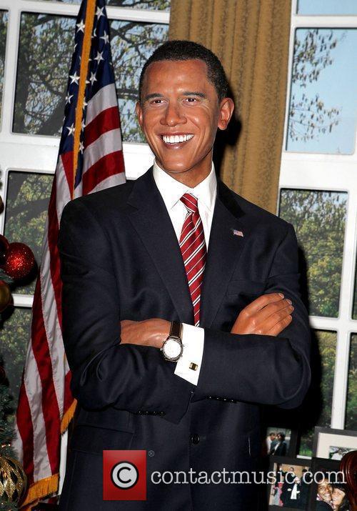President Barak Obama wax figure at Madame Tussauds