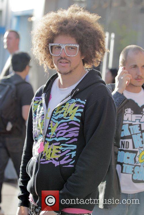 Redfoo of the electro hop band LMFAO shopping