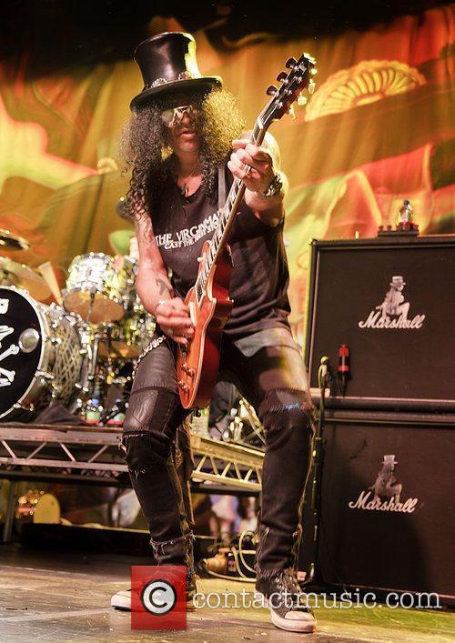 Slash Performing at Manchester Academy 