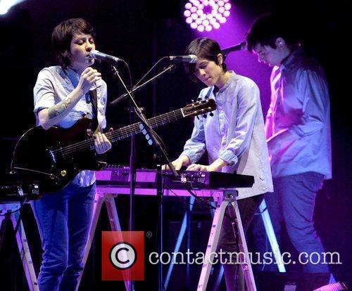 Tegan and Sara performing at Massey Hall in 2010