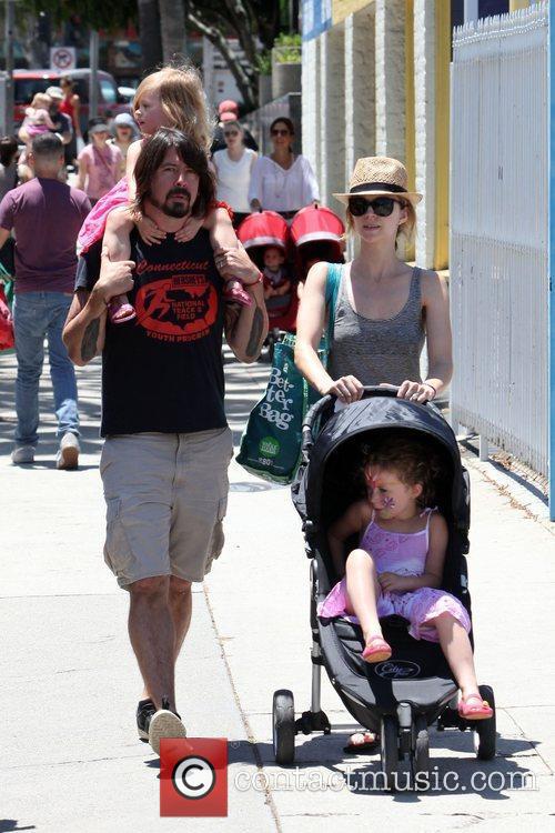 Rocker Dave Grohl and his family visit the