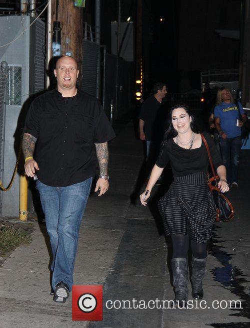 Amy Lee leaves the'Jimmy Kimmel Live' studios