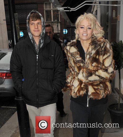 Kimberly Wyatt and her boyfriend Kevin Scmidt leaving