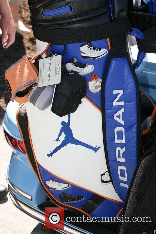 Michael Jordan personalised golf bag at the Michael