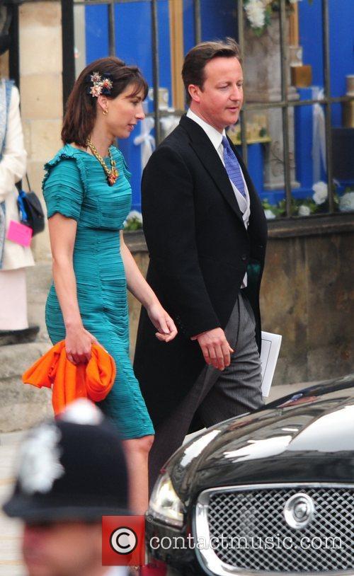 david cameron at royal wedding. Samantha Cameron and David