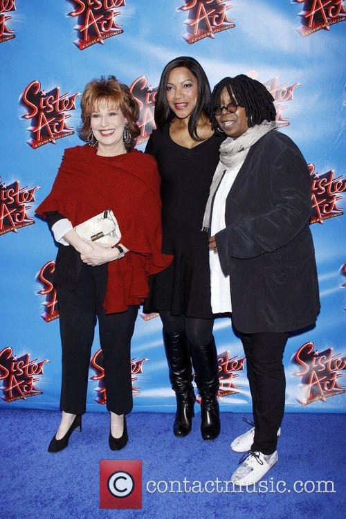 Behar, Goldberg and Grace Hightower at the Broadway opening of Sister Act