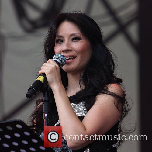 Lucy Liu performing with The Bullitts on the | lucy liu