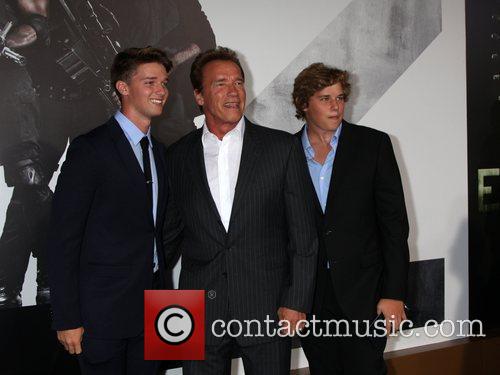 Patrick Schwarzenegger, Arnold Schwarzenegger and Christopher Schwarzenegger