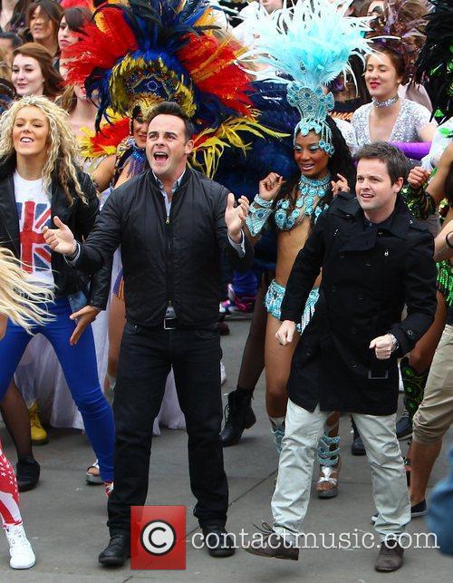 Ant and Dec - 'Britain's Got Talent' Flash Mob in Trafalgar Square London