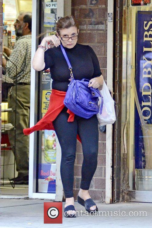 Carrie Fisher in NYC last year