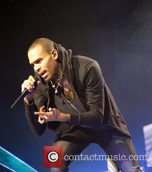 Chris Brown performing