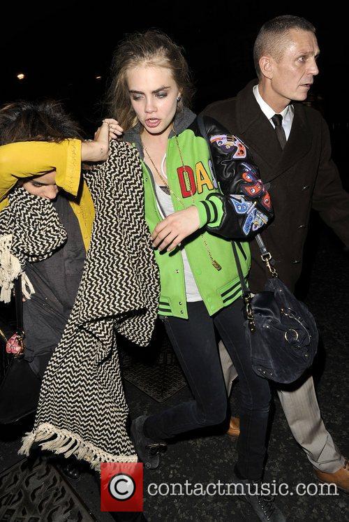 Cara Delevingne leaving Kate Moss book launch