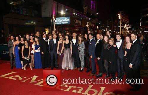 Cast Of Les Miserables at London Premiere