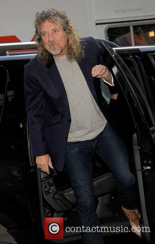 Robert Plant arrives for Letterman