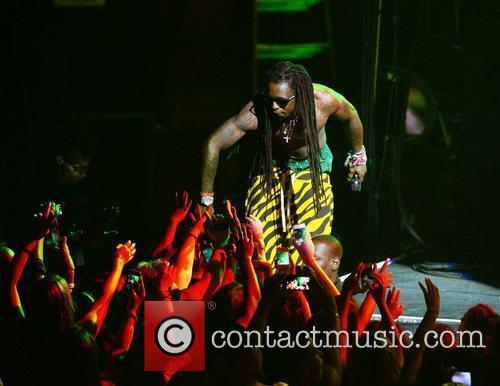 Lil Wayne performing live on the Nicki Minaj Tour at James L Knight Center Miami, Florida