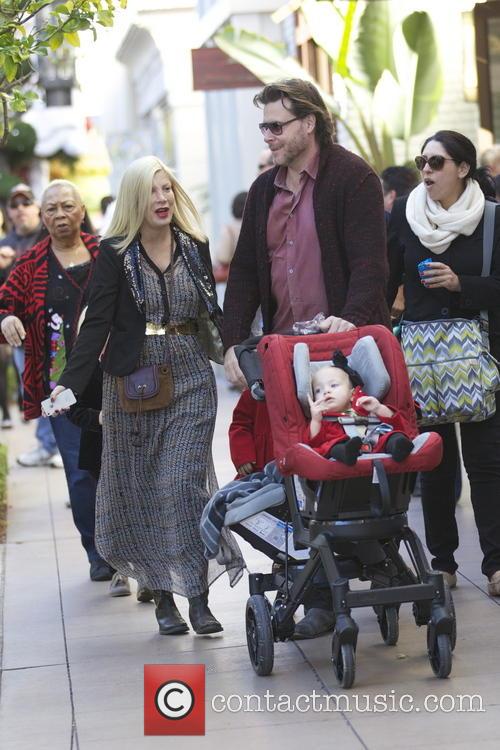 Tori Spelling and family in LA