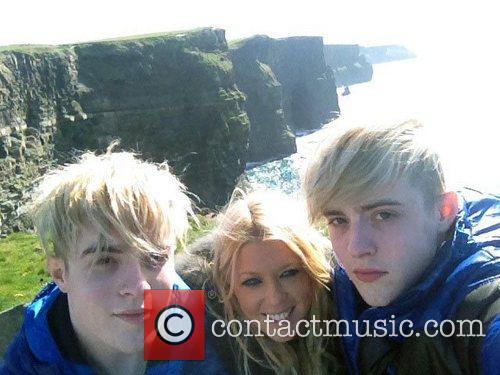 Jedward posted this picture on Twitter with Tara
