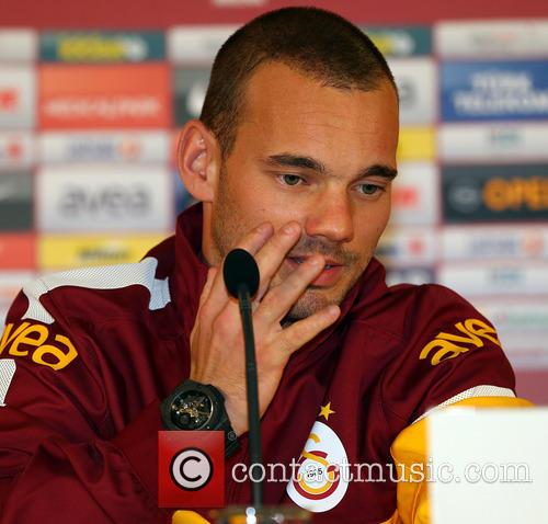 Wesley Sneijder at Press Conference