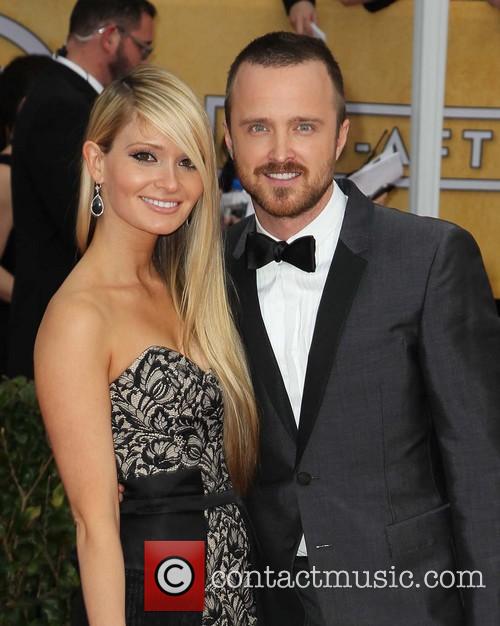 Aaron Paul with his wife Lauren Parsekian