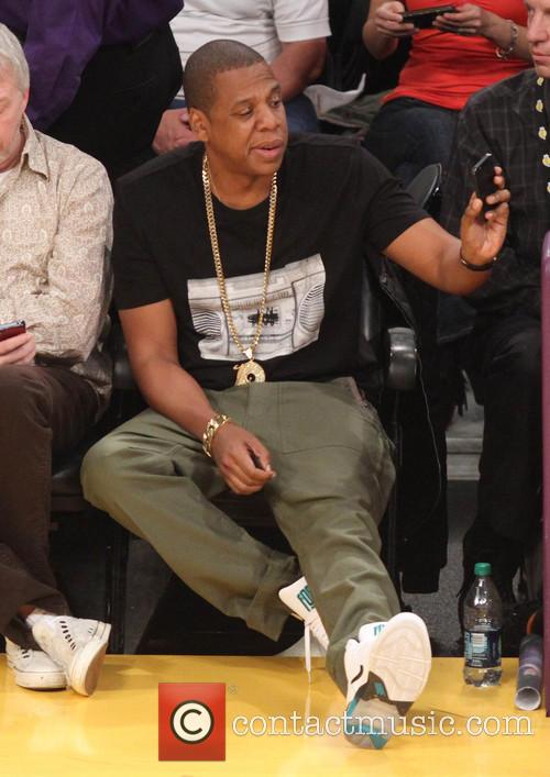 Jay Z at the Lakers game