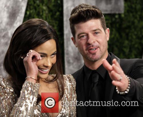 Robin Thicke Paula Patton Laughing