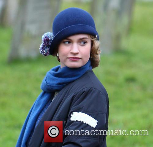 Lily James, Downton Abbey Filming